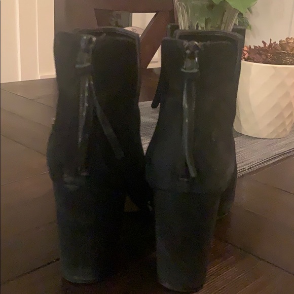 Black Suede Booties - Picture 2 of 3